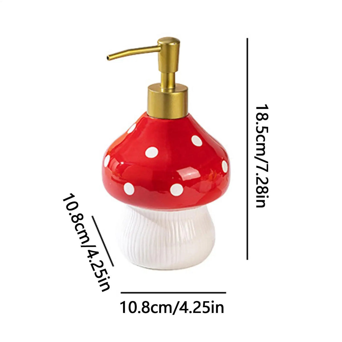 distributeur savon liquide pompe rouge blanc moderne points blancs texture striée bathroom rechargeable