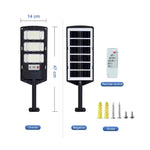 lampe solaire led extérieure motion sensor télécommande moderne étanche noir contemporain