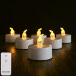 bougies led sans flamme scintillantes blanc modernes lumineuses pack 12 24 6pcs