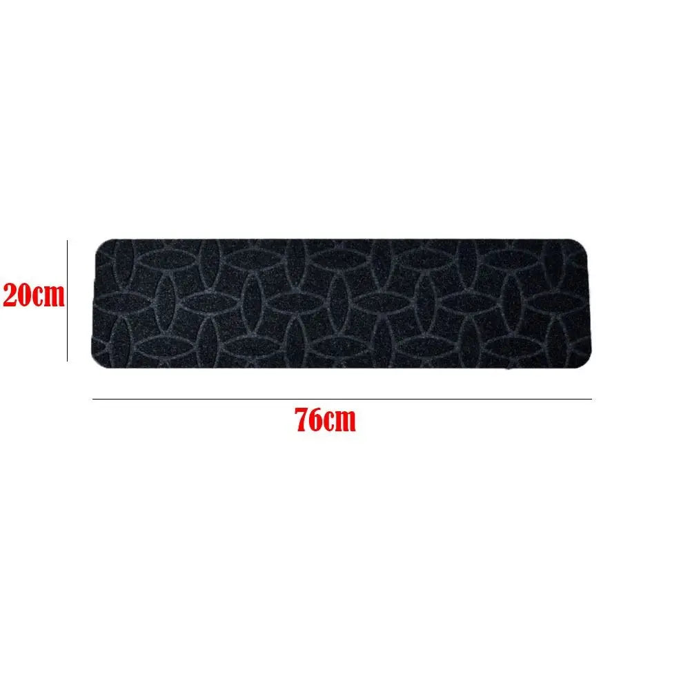 tapis escalier antidérapant vinyle daim patchwork noir gris beige moderne minimaliste
