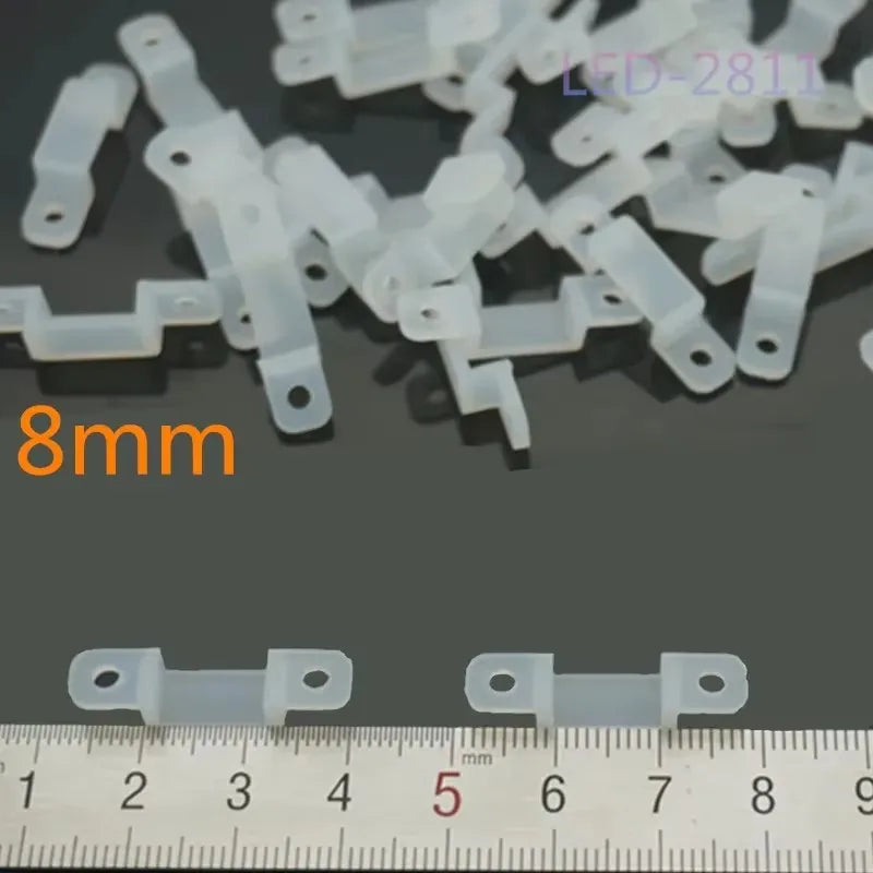 clips fixation rubans led transparent 8mm 10mm 12mm clips pcb led bandes lumière