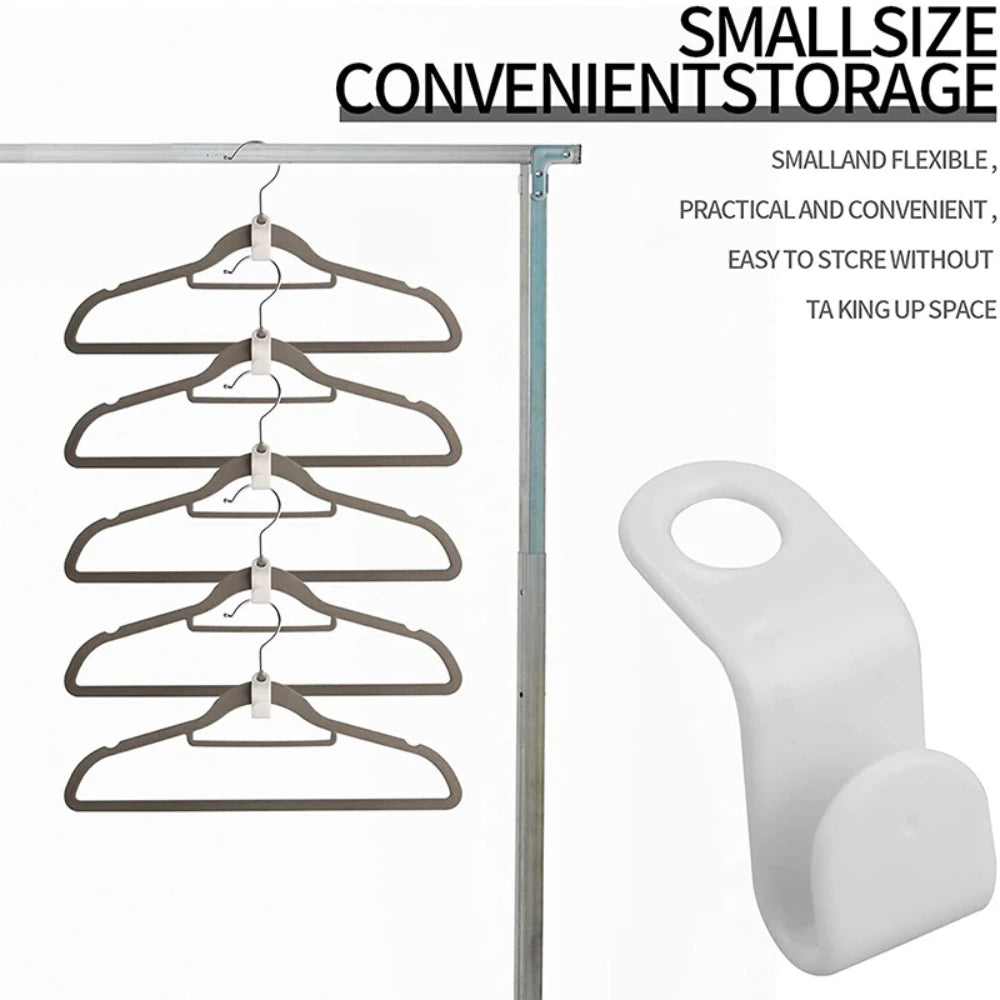 cintres suspension clips plastique moderne économie espace rangement chambre vêtements blanc bois naturel
