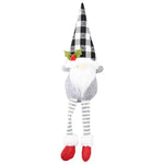 Boucle rideau noël gnome rouge noir blanc festif pompons boutons festive