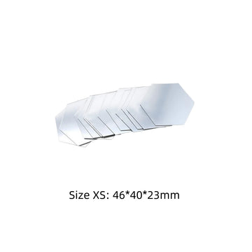 miroirs hexagonaux adhésifs modernes blancs lisses opaques 80 70 40mm 100 87 50mm 126