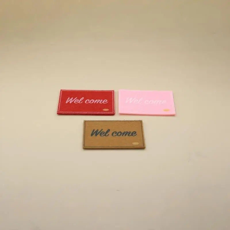 tapis d'entrée rouge rose marron wel come moderne adhésif texture rugueuse chambre salon bienvenue