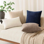 lot housses coussin carrées texture lin moderne garnissage intérieur blanc