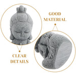 statue miniature bouddha gris clair zen décoration intérieure petite sculpture maison jardin figurine ornement
