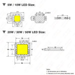 projecteur led pure white warm white cuivre 12v 5w 10w 20w 30w 50w