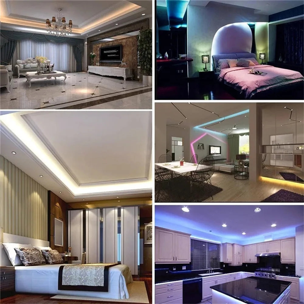 ruban led 60 led rgb bleu rouge blanc moderne decoration maison
