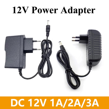 adaptateur secteur 12v 220v 110v led 1a 2a 3a noir prise eu moderne