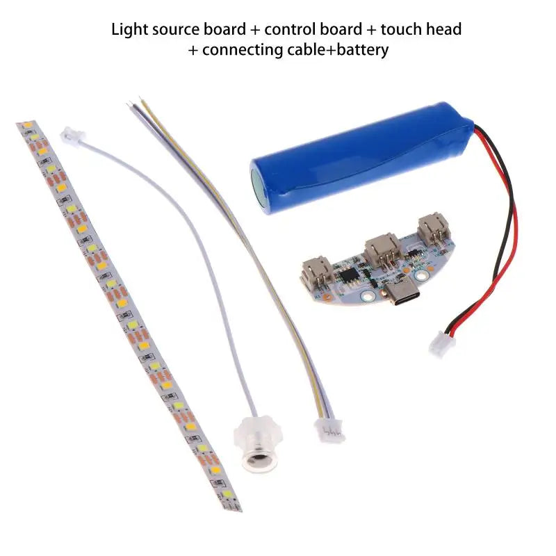 kit led blanc jaune bleu moderne rechargeable cable carte electronique