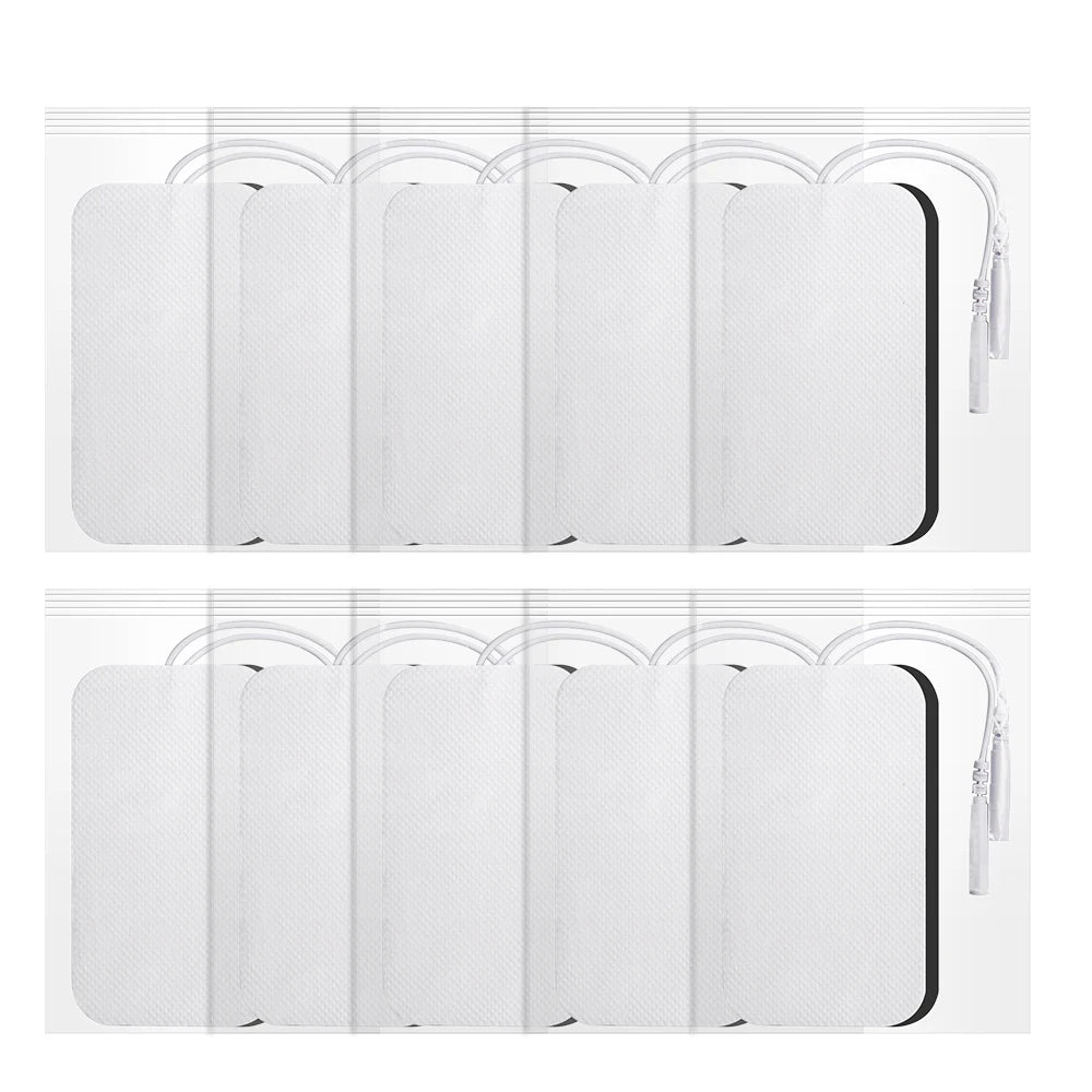 électrodes électrostimulation adhésives blanches 20 pièces thérapie micro perforées rechargeables