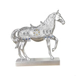 statuette cheval doré ornée strass art déco maison feng shui cadeau anniversaire noël pâques
