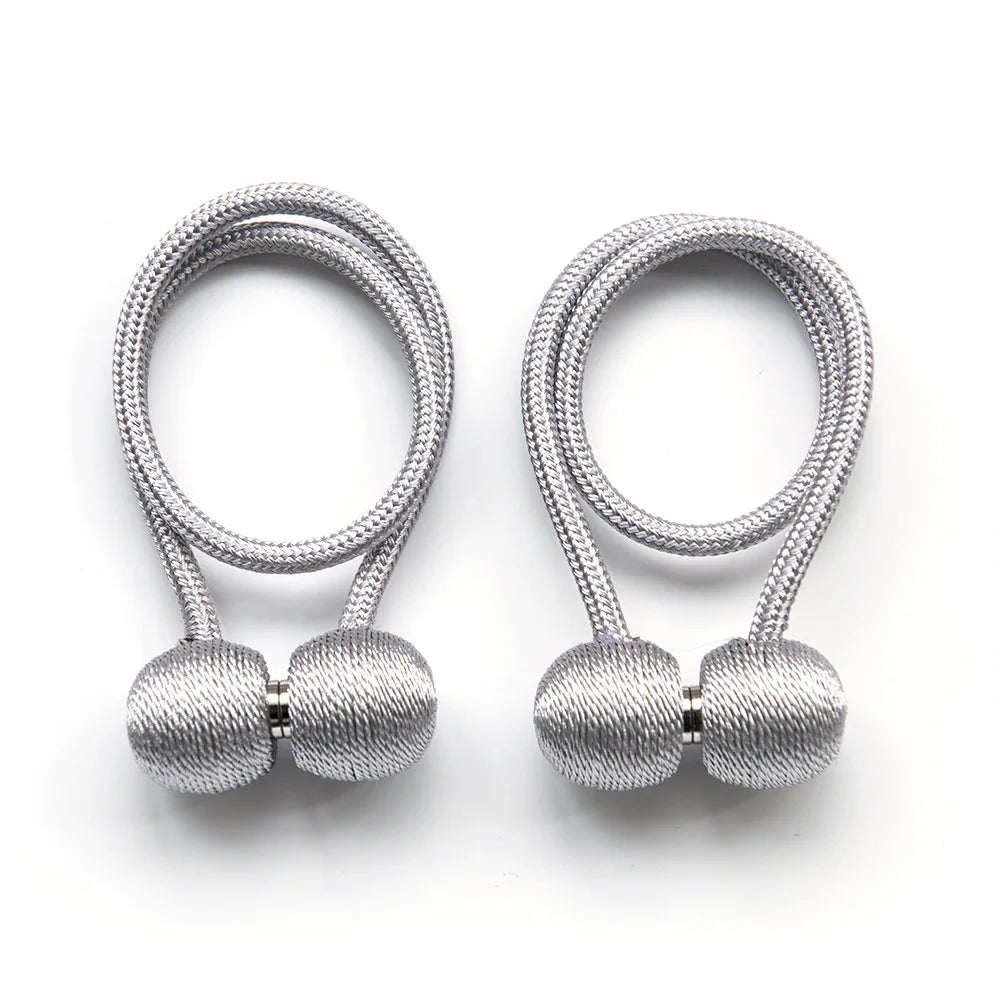 boucles rideaux moderne aimant puissant tissé opacité bleu rose marron attachement chambre salon cuisine
