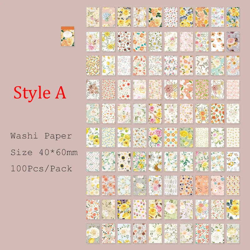 autocollants fleurs vintage multicolores scrapbooking artisanat diy cartes postales etiquettes papier decoratif