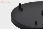 suspension lumineuse moderne plaque plafonnier noir mat fixe câble poignée