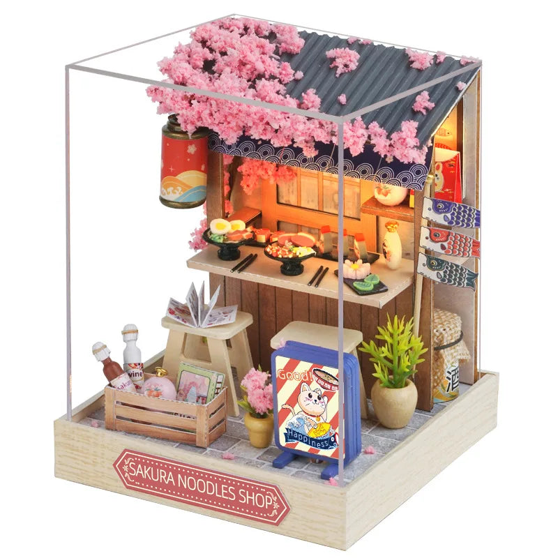 miniature magasin vintage bois artisanale diy bacs fruits légumes viandes sucreries pâtisseries