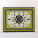 tapis sol persan motif floral classique franges décoration intérieur maison