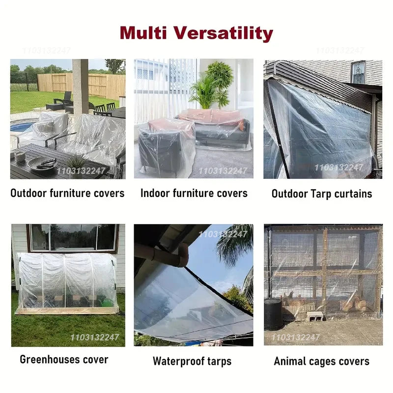 bâche transparente impermeable protection jardin 2mm eyelets moderne corners aluminium