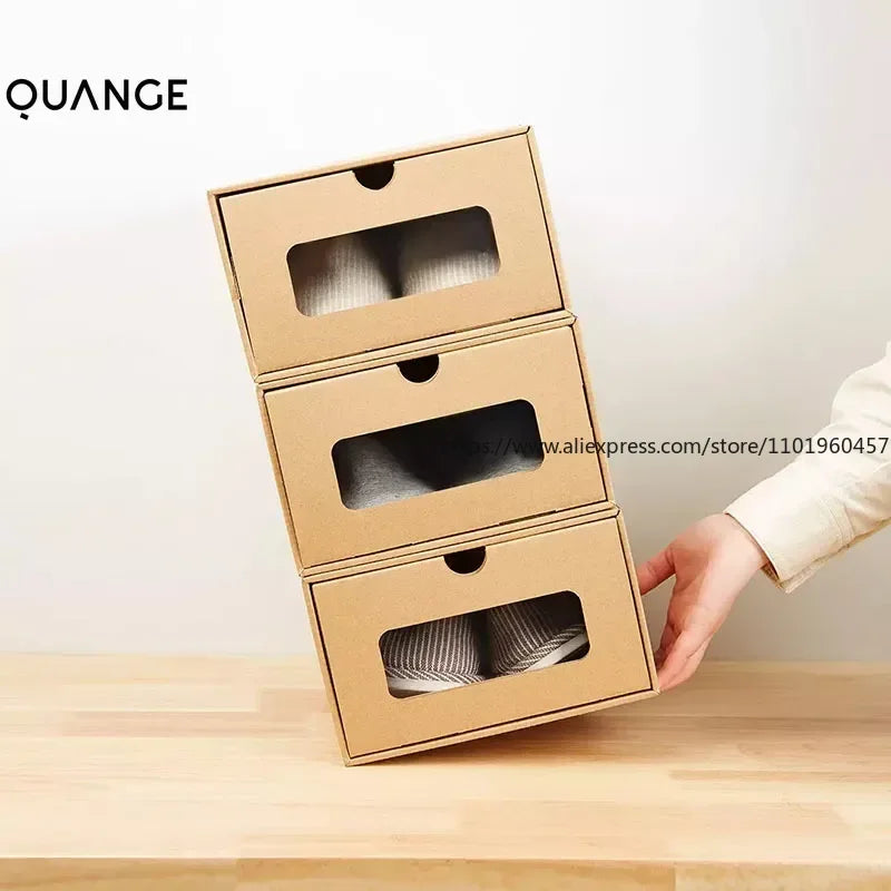 Organisateur de chaussures en carton Kraft durable