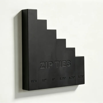 organisateur zip ties noir industriel mural escalier utilitaire fixations textiles rangement outils garage atelier