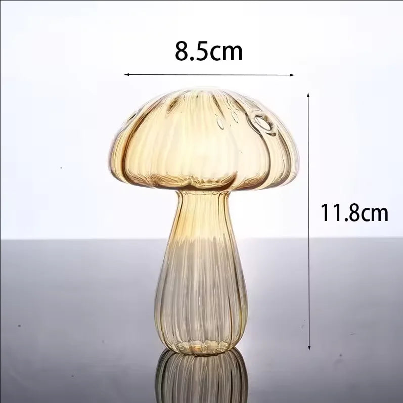 vase champignon verre coloré moderne décoration intérieure arrangement fleurs ornements salles bureaux variés