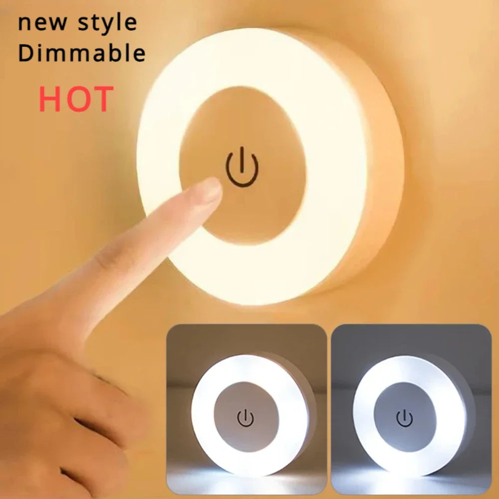 veilleuses led touch sensor nuit blanc doré moderne enfants chambre tactile dimmable rechargeable usb