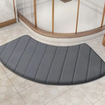 tapis bain noir marron gris beige rayures horizontales moderne antidérapant absorbant doux