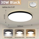 plafonnier led moderne blanc ip65 waterproof éclairage quotidien minimaliste fixations 220v