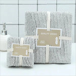 serviettes bain microfibre rayées gris sèchement rapide absorbantes adultes moderne