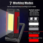 lampe travail rechargeable led usb clips magnétiques étanche modes lumière portable camping