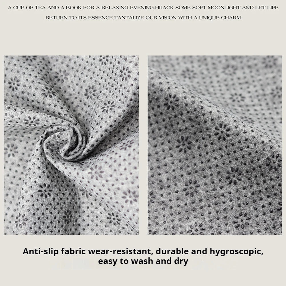 tissu anti dérapant acrylique gris clair motifs floraux moderne 1.8x1m durable imperméable