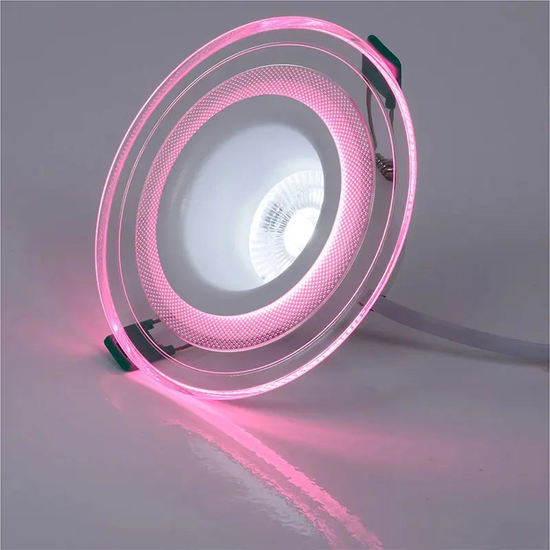 Spot LED moderne 9W 7W blanc violet grille aluminium clips câbles fixations domestiques ambreRGB