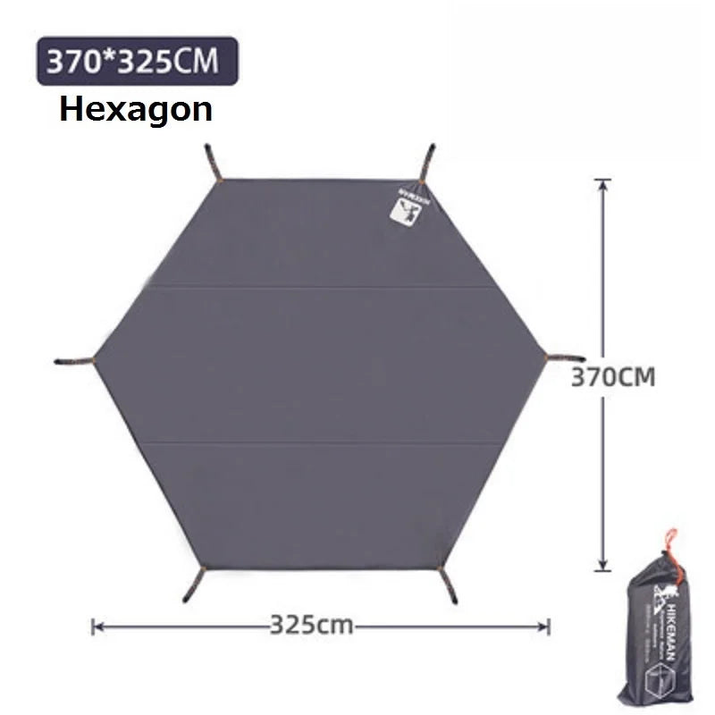 tapis sol imperméable oxford 210d gris moderne sac rangement camping ultraléger