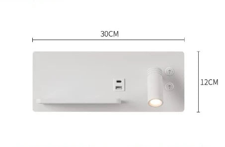 lampe murale moderne noire blanche interrupteur led chambre coucher salon entree