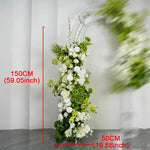 décoration florale arche vert roses hortensias delphiniums mariage romantique extérieur événement festive