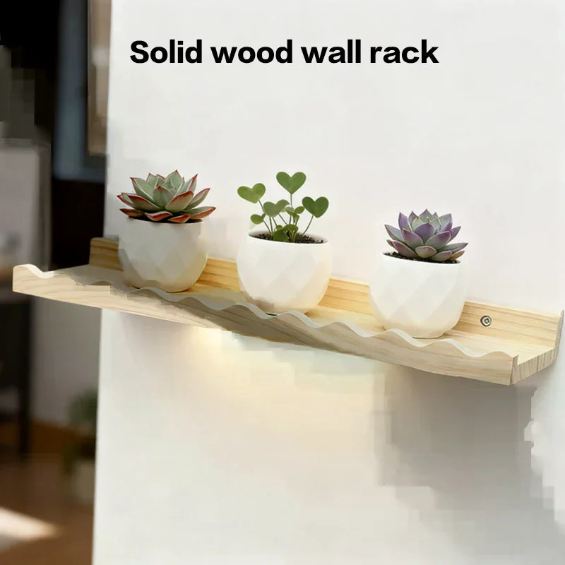 étagère murale bois naturel clair moderne vis fixations salon respectueux environnement single niveau