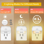 veilleuse led mini nuit blanc moderne capteur mouvement prise murale fixe 64x44mm opaquer sans