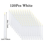 bougies led coniques sans flamme blanc modernes décoration mariage saint valentin dîner