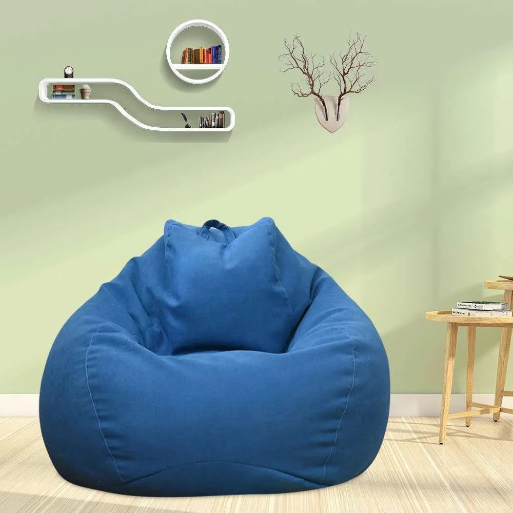 fauteuil moderne noir bleu gris coton uni 80x90cm 100x120cm poignées coussin