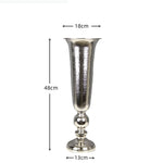 vase métal or argent texture hammered moderne décoration intérieure fleurs artificielles grande taille