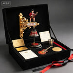 cloche murale acdc or rouge figurine angus young sonnette décoration vintage métal figurine rock