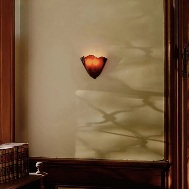 appliques murales led colorées verre transparent moderne éclairage quotidien blanc vert rose rouge