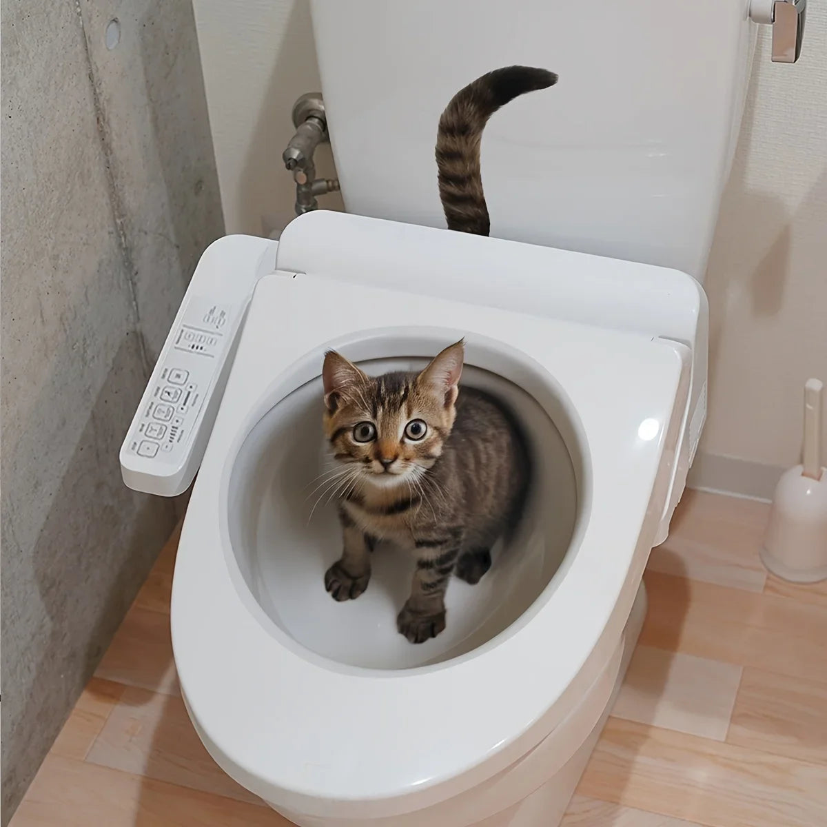 autocollant toilette tapis moderne animal compagnie amovible décoration salle bains pvc blanc 30x30cm