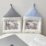 cadre photo gingham carreaux rustique décoration murale chambre enfant douillette