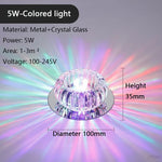 spot led moderne verre transparent argenté effet brillant lumineux surface