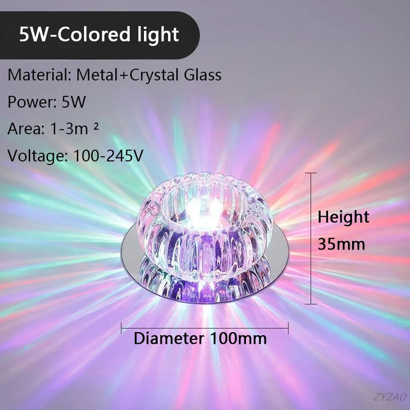 spot led moderne verre transparent argenté effet brillant lumineux surface