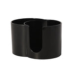 organisateur rangement double compartiment cotons tiges disques démaquillants moderne transparent noir blanc