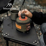 lanterne camping gaz verre transparent cuir marron pratique robuste poignée boîte rangement
