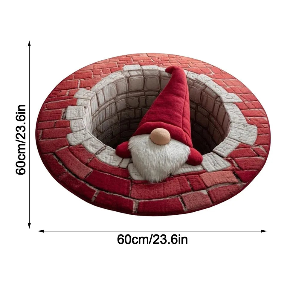 tapis rouge noël décoration père noël squelette motifs festifs maison chambre